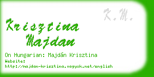 krisztina majdan business card